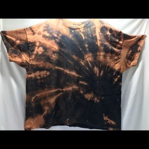 Black Bleached Reverse Tie-Dye Oversized Shirt
